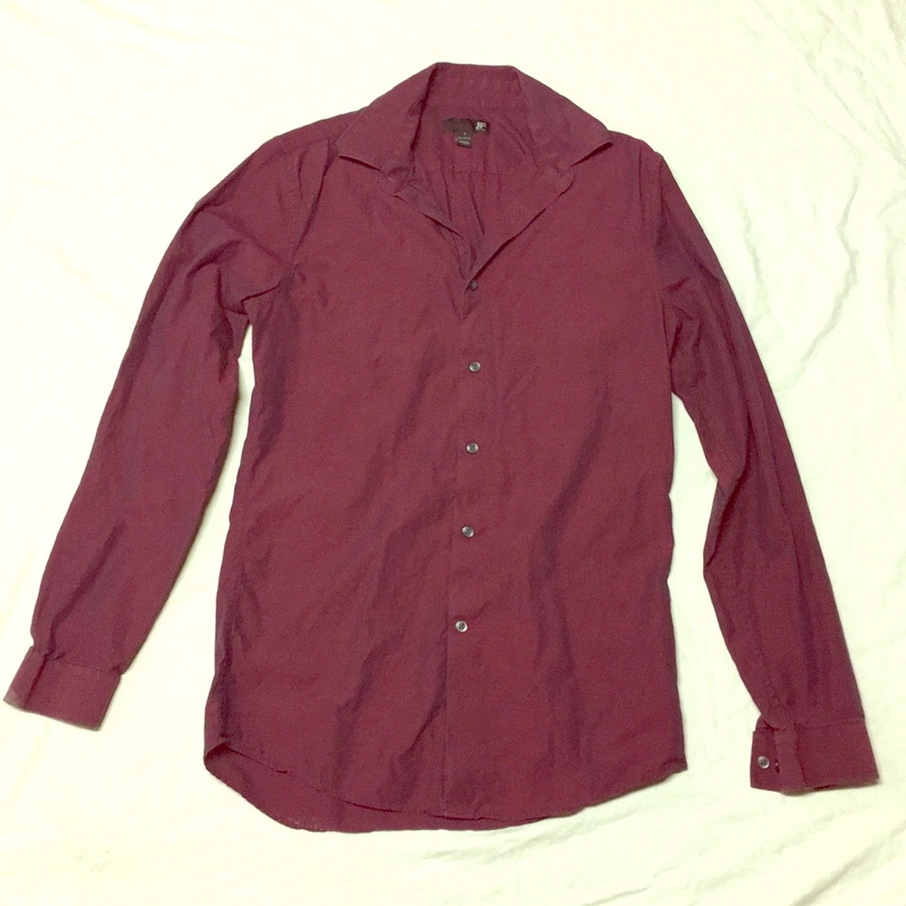 JF small dress shirt maroon